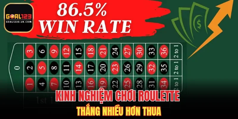 Kinh nghiệm chơi Roulette thắng nhiều hơn thua